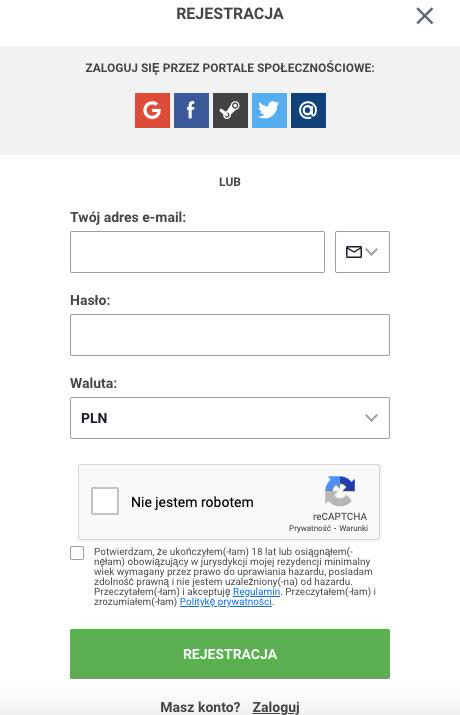 Rejestracja GGbet